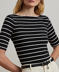 Lauren Ralph Striped Boatneck Top