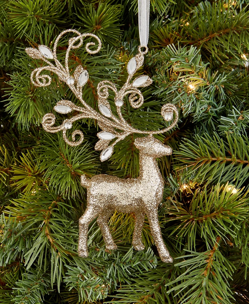 Holiday Lane Jeweled Classics Deer Embellished Ornament, Macy's Exclusive