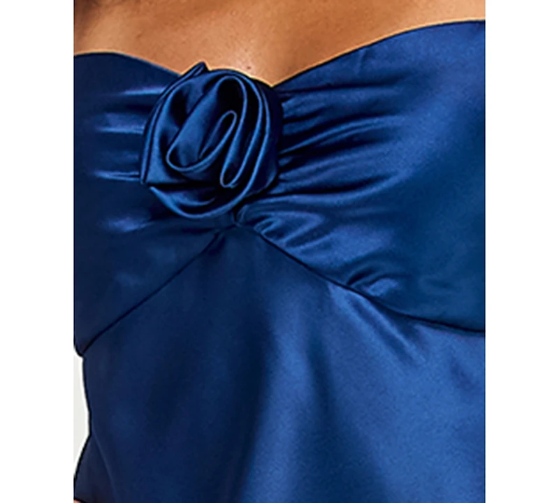 Emerald Sundae Juniors Satin Sweetheart Dress
