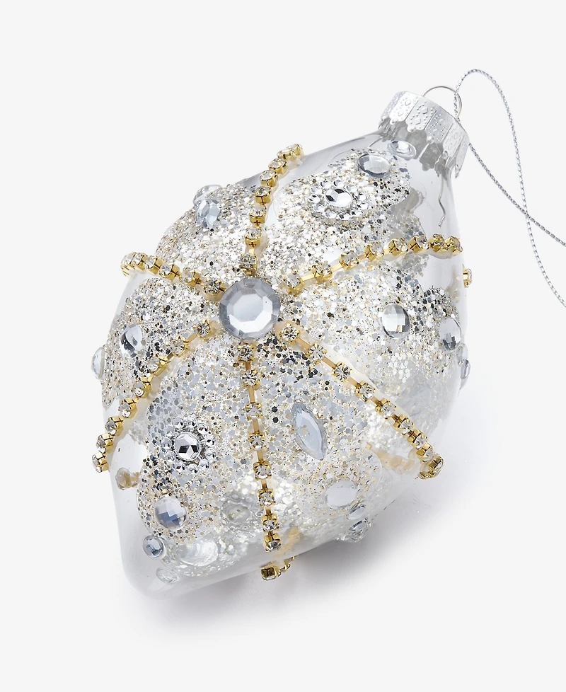 Holiday Lane Jeweled Classics Glass Drop Ornament, Macy's Exclusive