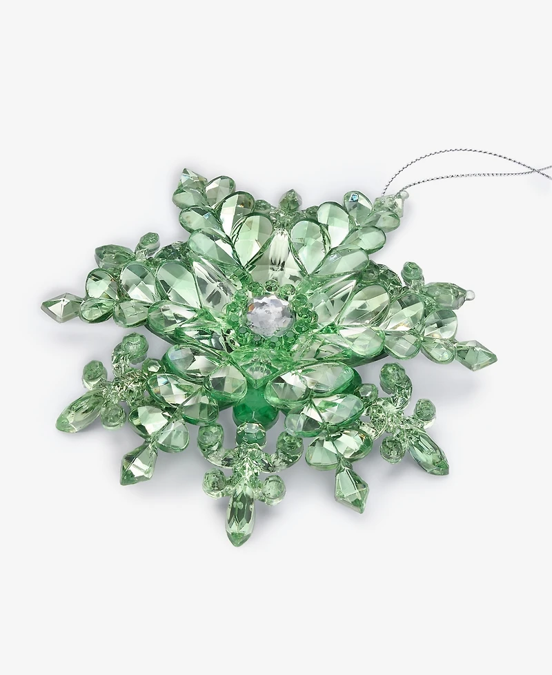 Holiday Lane Enchanted Emerald Green Snowflake Ornament, Macy's Exclusive