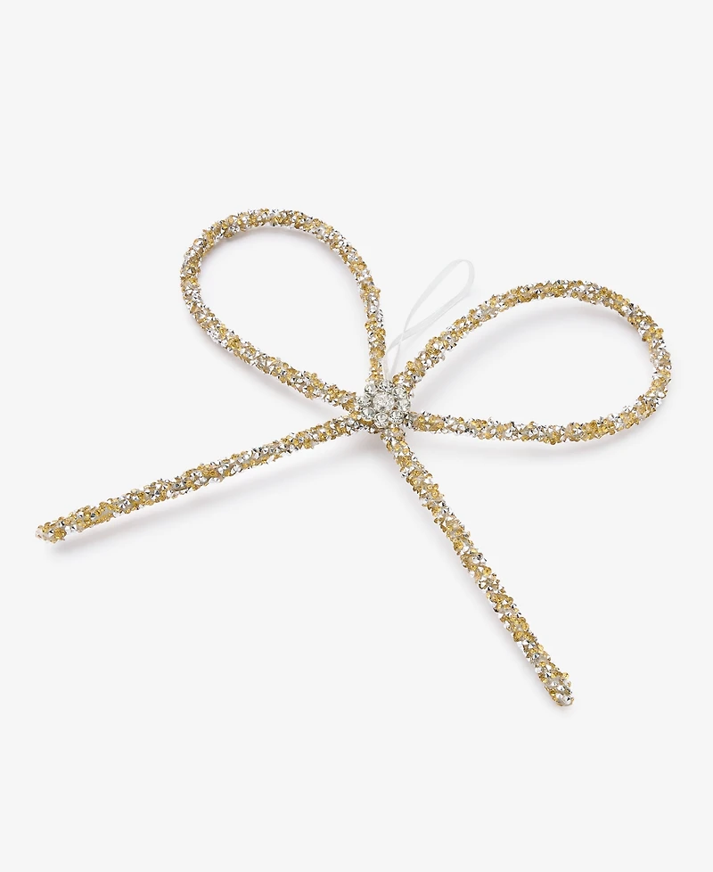 Holiday Lane Jeweled Classics Glitter Bow Ornament, Macy's Exclusive