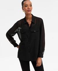 I.n.c. International Concepts Women's Button-Front Shirt, Macy's Exclusive