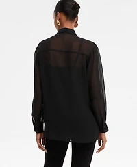 I.n.c. International Concepts Women's Button-Front Shirt, Macy's Exclusive