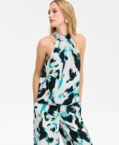 I.n.c. International Concepts Women's Printed Halter Top, Macy's Exclusive