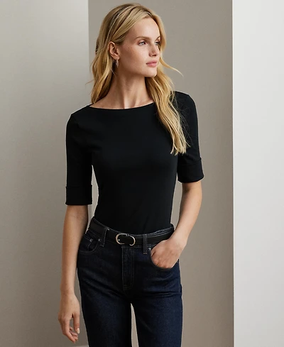 Lauren Ralph Stretch Boatneck Top