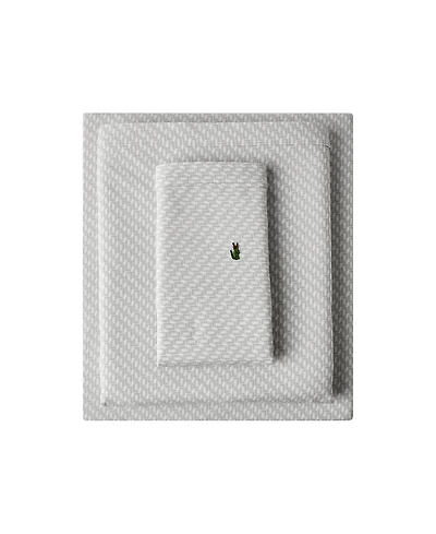 Lacoste Mini Geo Logo 200-Thread Count Cotton 3-Pc. Sheet Set, Twin