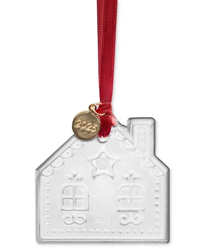 Orrefors 2025 Annual Holiday Gingerbread House Ornament