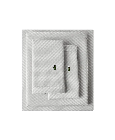 Lacoste Mini Geo Logo 200-Thread Count Cotton -Pc. Sheet Set