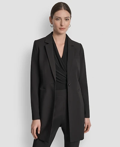 Dkny Women's Single-Button Long-Sleeve Blazer, Regular & Petite