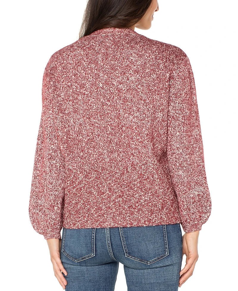 Liverpool Los Angeles Women's Long-Sleeve Button-Front Cardigan