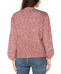Liverpool Los Angeles Women's Long-Sleeve Button-Front Cardigan