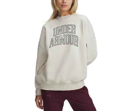 Under Armour Women's Rival Fleece Oversized Varsity Sweatshirt