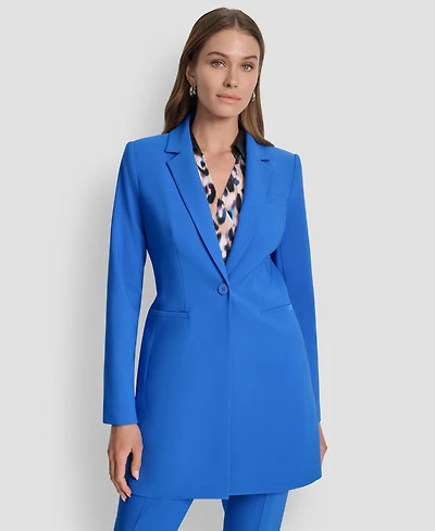 Dkny Women's Notch-Collar One-Button Long Jacket