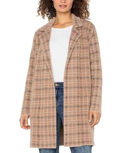 Liverpool Los Angeles Women's Long-Sleeve Open-Front Sweater Coat