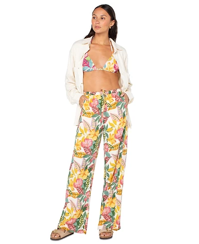 Roxy Juniors' So Precious Floral Drawstring-Waist Pants