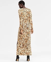 I.n.c. International Concepts Women's Printed Cross-Neck Maxi Dress, Macy's Exclusive