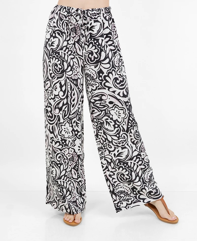 Fever Women's Allover Printed Drawstring Pants