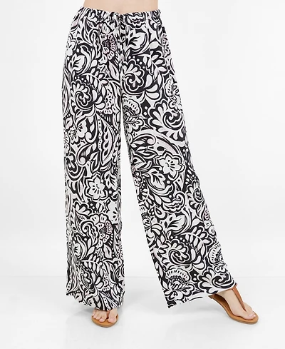 Fever Women's Allover Printed Drawstring Pants