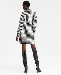 I.n.c. International Concepts Women's Striped Faux-Wrap Dress, Macy's Exclusive