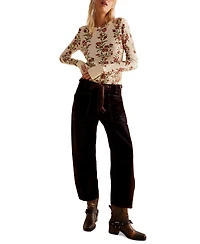 Free People Women's Pretty Little Printed Cotton Thermal Top