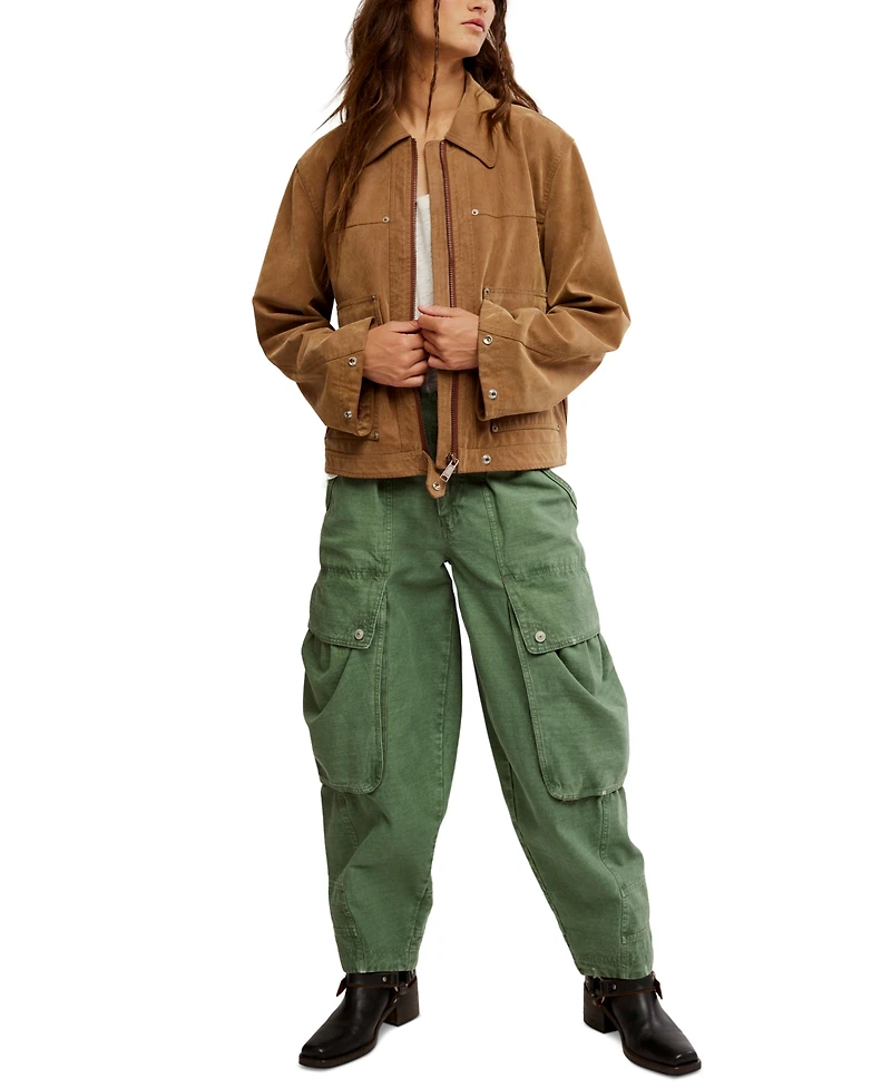 Free People Women's Blair Faux-Suede Wide-Sleeve Jacket