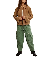 Free People Women's Blair Faux-Suede Wide-Sleeve Jacket