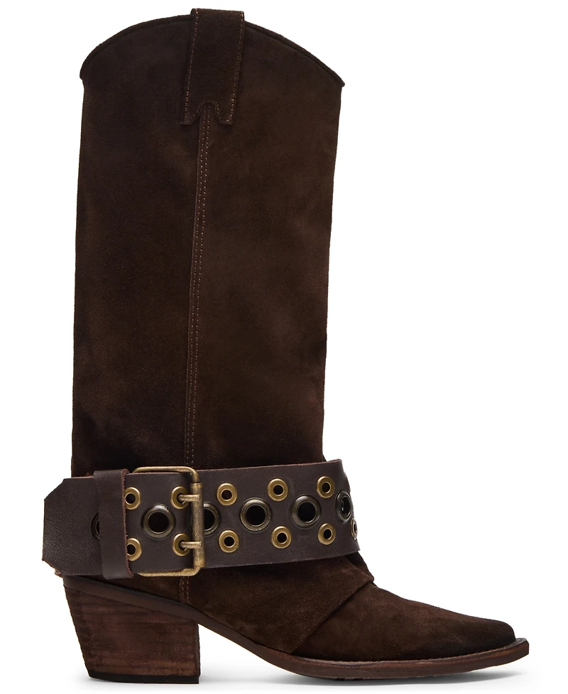 Steve Madden Women's Ashwood Western Moto Boots