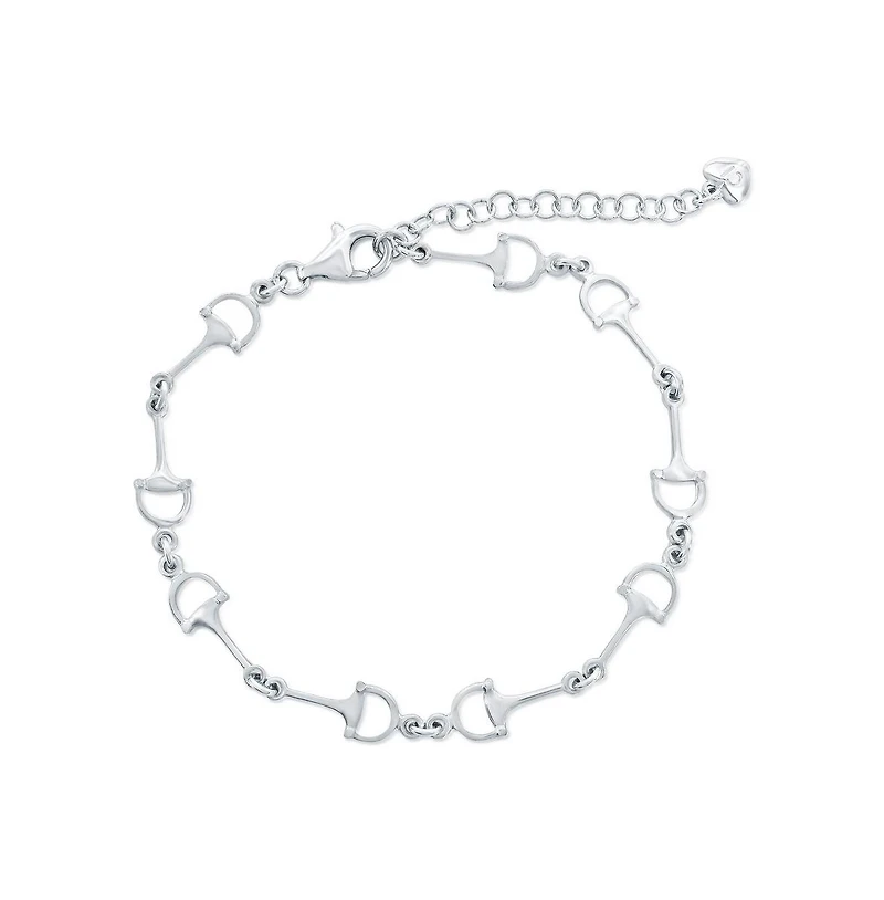 Simona Sterling Silver, Link Designed Bracelet