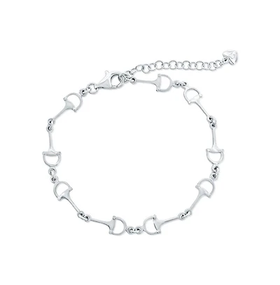 Simona Sterling Silver, Link Designed Bracelet
