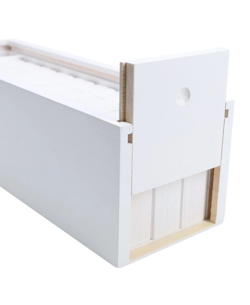 We Games White Wooden Blocks Stacking Tower Game with White Wooden Box, 12 in.