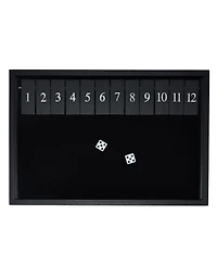 We Games 12 Number Shut the Box Board Game, Black Stained Wood, 13.5 in.
