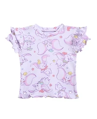 Bambi Baby Girls Disney Winnie the Pooh Minnie Mouse Lilo & Stitch Peplum T-Shirt and Bike Shorts Outfit Set Newborn to