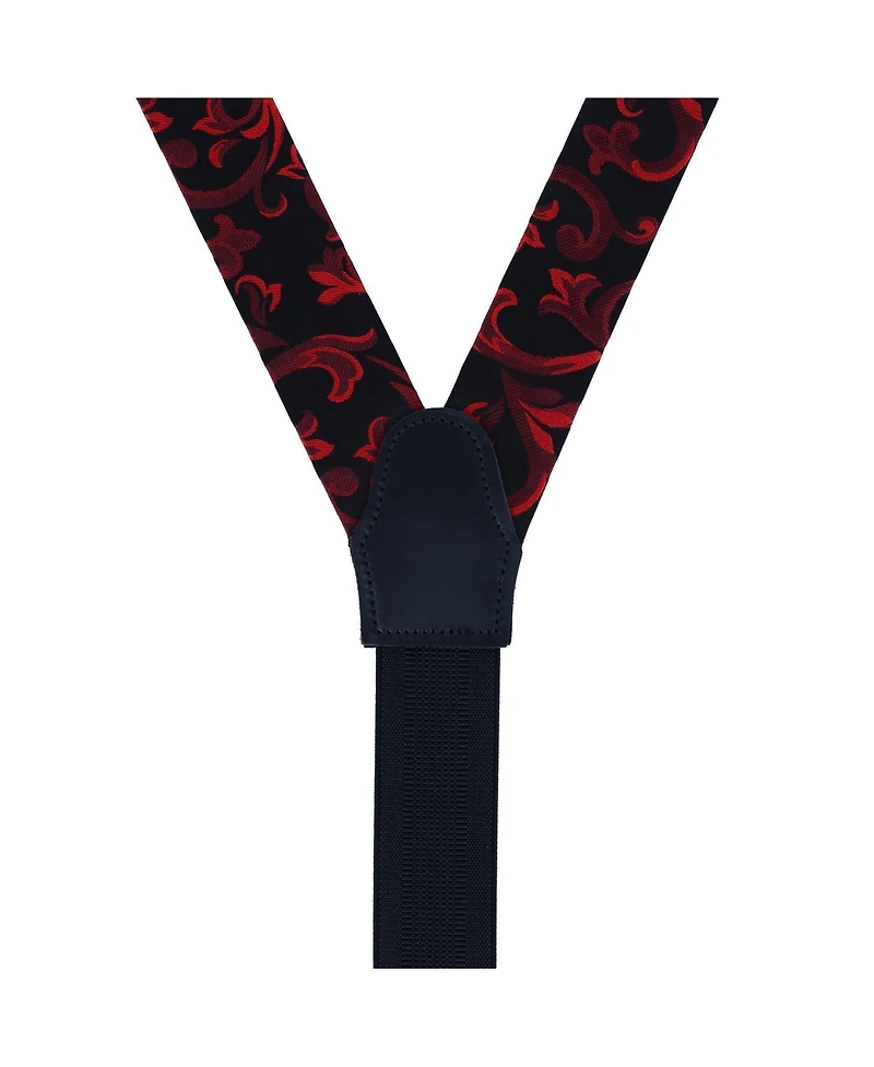 Trafalgar Christian the Romantic Brocade Silk Button End Suspenders