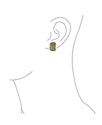 Bling Jewelry Set of 2 Fashion Speckled Hammered Leopard Clip-On Earrings Silver Gold Plated