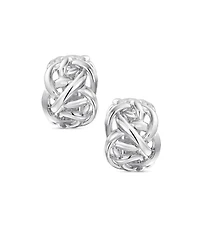 Bling Jewelry Set of 2 Celtic Love Knot Clip-On Earrings Silver Gold Plated Non-Pierced Ears