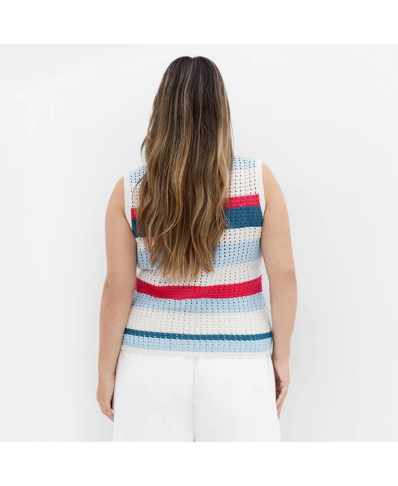 City Chic Plus Cornelia Stripe Top
