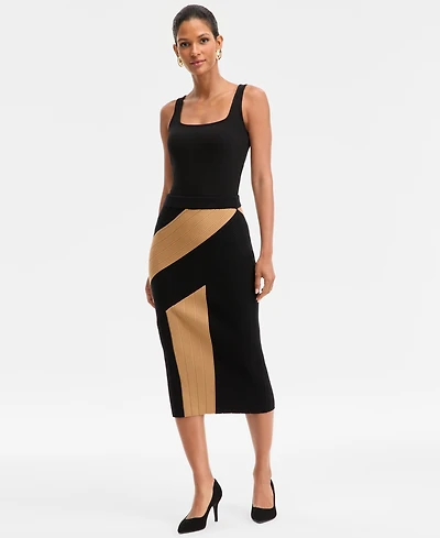 I.n.c. International Concepts Women's Asymmetric-Patchwork Skirt, Macy's Exclusive