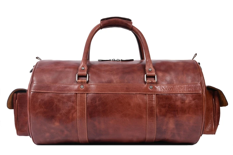 20 Inch Nexus Leather Canvas Duffle Bag