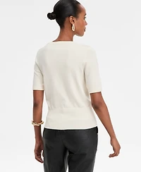 I.n.c. International Concepts Women's Elbow-Sleeve Crewneck Sweater, Macy's Exclusive