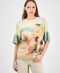 Boss Orange Women's Cowboy Graphic T-Shirt