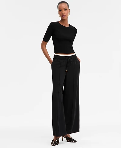 I.n.c. International Concepts Women's High-Rise Wide-Leg Pants