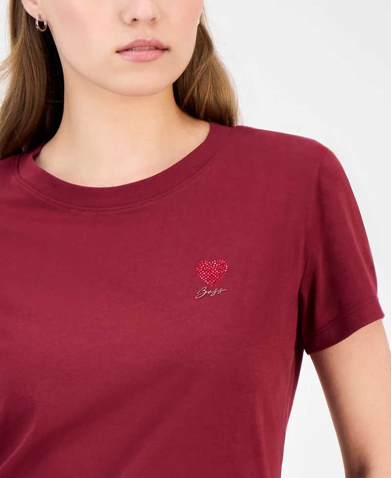 Boss Orange Women's Rhinestone Logo T-Shirt