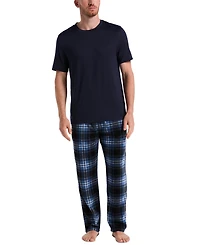 Perry Ellis Portfolio Men's Buffalo Plaid Fleece Pajama Pants