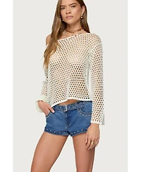 Edikted Women's Kalley Off Shoulder Crochet Top
