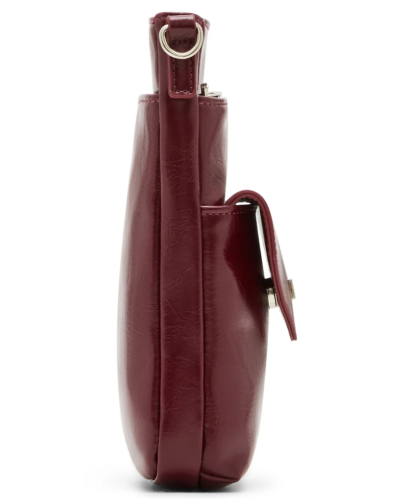 Madden Girl Inezc Crinkle Magnetic Phone Pouch Crossbody