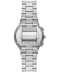 Michael Kors Women's Billie Chronograph Silver-Tone Stainless Steel Watch, 40mm