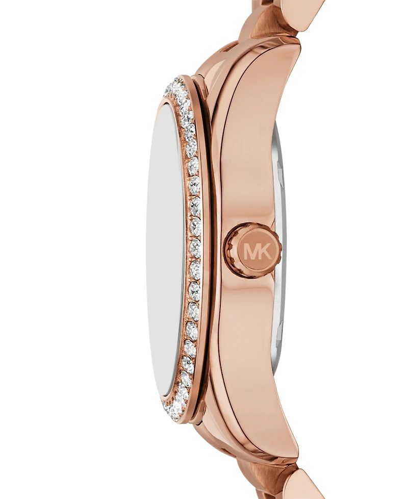 Michael Kors Women's Lexington Lux Multifunction Rose Gold-Tone Stainless Steel Watch, 34mm