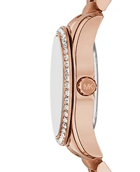 Michael Kors Women's Lexington Lux Multifunction Rose Gold-Tone Stainless Steel Watch, 34mm