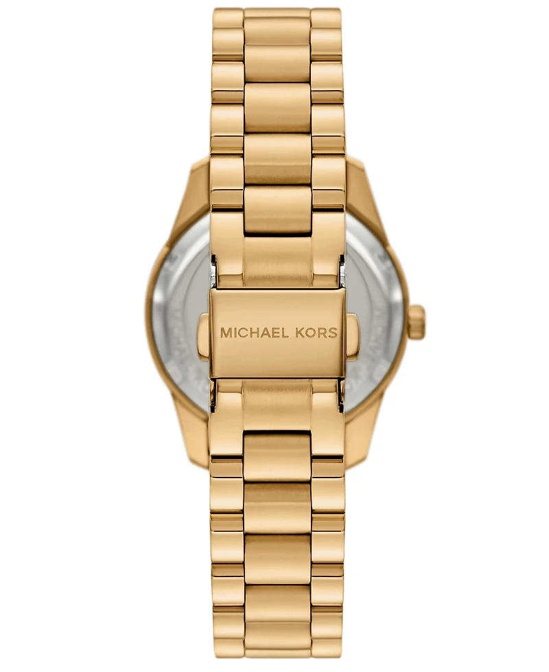 Michael Kors Women's Lexington Lux Multifunction Gold-Tone Stainless Steel Watch, 34mm
